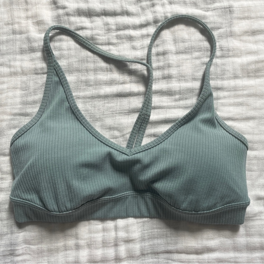 Ribbed Blissful Bra in Soft Seagrass - Picture 10 of 11